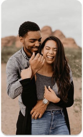 Couple Photo in Paint Mines