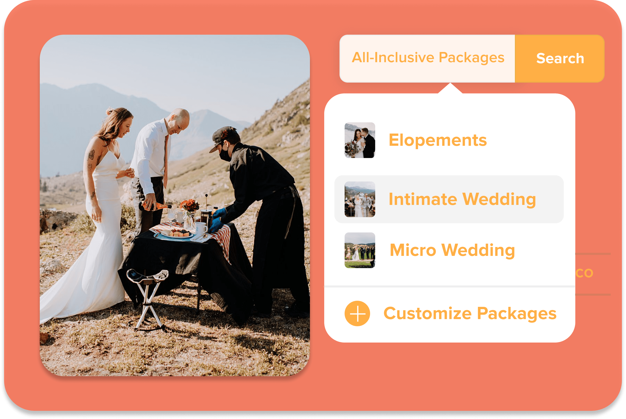 elopement and intimate wedding in colorado package