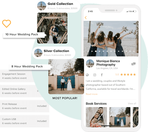 Wedding Photography Profile page