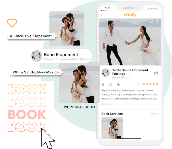 white sands Elopement